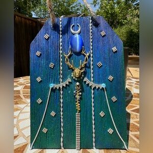 Original Art Home Wall Decor | "Shrine to the One-Ear God" Witchy Occult Pagan